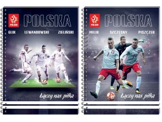 Ko�ozeszyt B5 100k. INTERDRUK PZPN Metallic, kratka