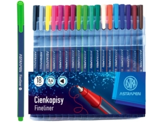 Cienkopisy tr�jk�tne 0,4 mm ASTRAPEN - 18 szt.