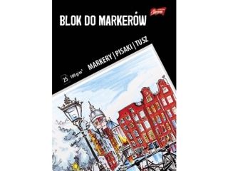 Blok do marker�w A4 25 kartek ok�adka kredowana 100 g/m2 [opakowanie=10szt]