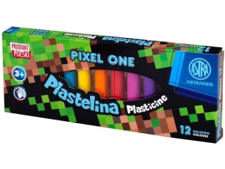 Plastelina szkolna ASTRAKIDS PIXEL ONE/UNICORN - mix wzor�w - 12 kolor�w [opakowanie=6szt] (CEN+4%)