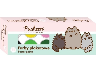 Farby plakatowe 12 kolor�w 20 ml PUSHEEN [opakowanie=5szt]