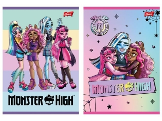 Zeszyt A5 16 kartek krata ok�adka laminowana 70 g/m2 MONSTER HIGH [opakowanie=15szt]