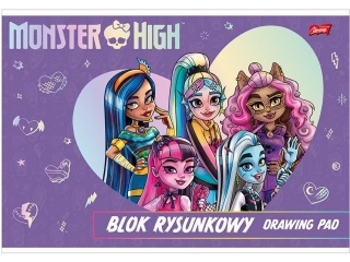 Blok rysunkowy A4 20k. ST.MAJEWSKI 80g/m2 MONSTER HIGH