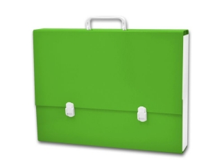 Teczka z r�czk� A3 7 cm. PENMATE KOLOR jasnozielony/bia�y