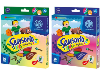 Lekka masa plastyczna ASTRAFUN Sensorio Kids Pixel - 16 kol Nnowo��