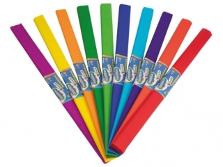 Bibu�a marszczona 200 x 50 cm zestaw 10 kolor�w - mix II ZWIERZAKI UCZNIAKI