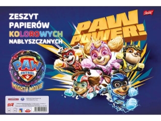 Zeszyt papier�w kolorowych nab�yszczanych A4 10 kartek ok�adka kredowana PSI PATROL [opakowanie=25szt]