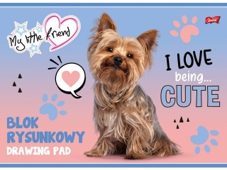 Blok rysunkowy A4 20 kartek ok�adka kredowana 80 g/m2 MY LITTLE FRIEND [opakowanie=10szt]