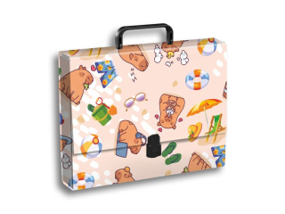 Teczka z r�czka A4 PENMATE T 0119 Kapibara pla�a folia mat nierysuj�ca