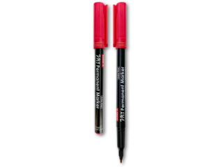 DONG-A  MY PERMANENT MARKER CIENKA KO�C�WKA  CZERWONY [opakowanie=12szt]