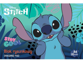 Blok rysunkowy A4 20 kartek ok�adka kredowana 80 g/m2 STITCH [opakowanie=10szt]
