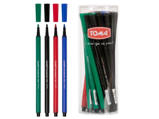 Pisak permanentny TOMA biurowe, cienka ko�c�wka 0, 8mm - mix [opakowanie=30szt]TO-315 mix