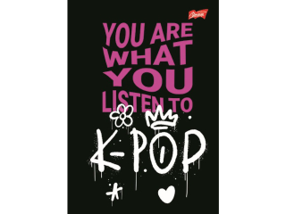 Zeszyt A4 60 kartek krata ok�adka laminowana lakier miejscowy UV 70 g/m2 K-POP VIBES [opakowanie=10szt]