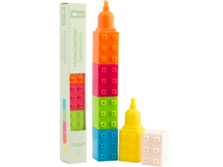 Zakre�lacze Blocks, 5 kolor�w fluo, Happy color