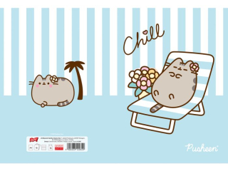 Zeszyt A4 32 kartki krata ok�adka laminowana 70 g/m2 PUSHEEN [opakowanie=15szt]