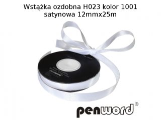 WST��KA OZDOBNA H023 KOL. 1001 SATYNOWA 12mmx25m [opakowanie=5szt]