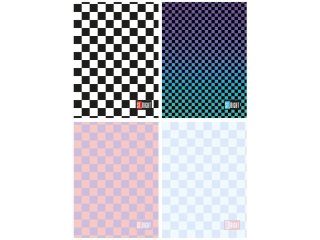 Zeszyt A4 32 kartki krata ok�adka laminowana 70 g/m2 CHECKERED VIBE [opakowanie=15szt]