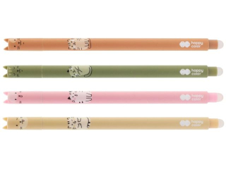 D�ugopis wymazywalny, Warm Kitty , 0.5mm, niebieski, Happy Color  [opakowanie=12szt]