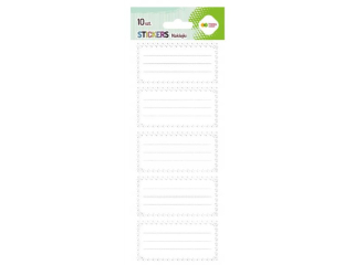 Naklejki na ZESZYTY - Basic Kropki, 86x255 mm, Happy Color [opakowanie=5szt]