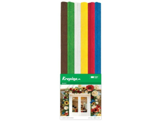 Krepina marszczona 50x100cm, MIX Basic - 6 kol., 6 rolek, Happy Color | Produkt dost�pny w I po�owie czerwca