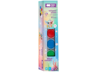 Farby plakatowe 6 kolor�w x 25ml, Aqua Cuties, Happy Color