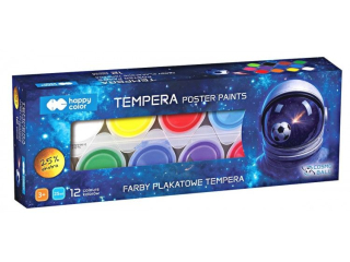 Farby plakatowe 12 kolor�w x 25ml, Cosmo Ball, Happy Color