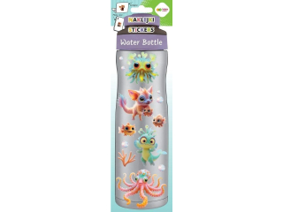 Naklejki WATER BOTTLE - Aqua Cuties, 83x286 mm, Happy Color [opakowanie=5szt]