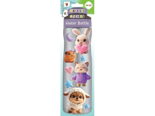 Naklejki WATER BOTTLE - Sweet Kawaii, 83x286 mm, Happy Color [opakowanie=5szt]