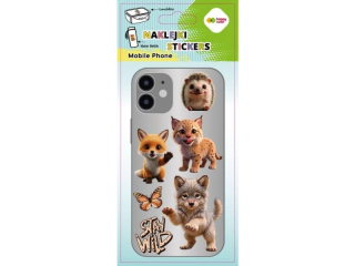Naklejki MOBILE PHONE - Wild Animals, 90x205 mm, Happy Color [opakowanie=5szt]