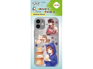 Naklejki MOBILE PHONE - Manga Girls, 90x205 mm, Happy Color [opakowanie=5szt]