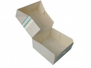 Pude�ka na ciasta BENIAMIN 125 x 210 x 70mm / 5 szt. - Srebro