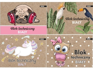 BLOK TECHNICZNY A4/10 KARTEK BIA�Y KRAFT [opakowanie=10szt]