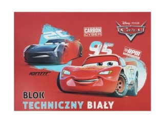 BLOK TECHNICZNY BIA�Y A4/10k. / CARS [opakowanie=10szt]