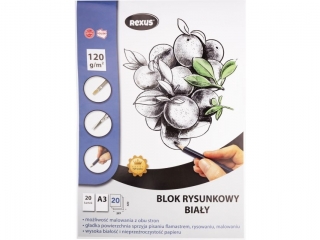 BLOK RYSUNKOWY BIA�Y A3/20k. / PREMIUM
