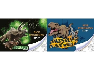 Blok rysunkowy A4 20k. BENIAMIN Jurassic Park