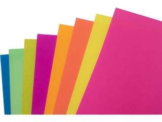 ZESZYT PAPIER�W KOLOROWYCH KREDOWANYCH FLUO A4/8k.