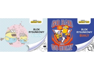 BLOK RYSUNKOWY BIA�Y A4/20k. z pierwsz� stron� do kolorowania / MINIONKI