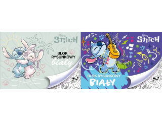 BLOK RYSUNKOWY BIA�Y A4/20k. z pierwsz� stron� do kolorowania / STITCH [opakowanie=10szt]