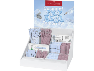 DISPLAY NALADOWY GRIP SKY BLUE/ROSE SHAD OWS (120 X O��WEK, 8 X TEMP. TRIO, 24 X TEMP. MINI, 30 X GUMKA)  FABER-CASTELL