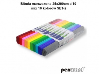BIBU�A MARSZCZONA 25x200cm a10 MIX 10 KOLOR�W SET-2