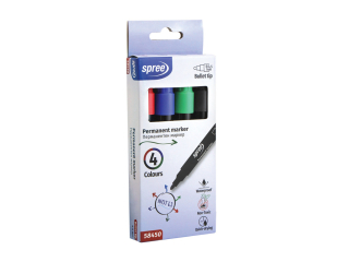 MARKERY PERMANENTNE KPL. 4 KOLORY SPREE