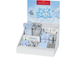 DISPLAY NALADOWY GRIP SKY BLUE (120 X O��WEK, 8 X TEMPER�WKA TRIO, 24 X TEMPER�WKA MINI, 30 X GUMKA) FABER-CASTELL