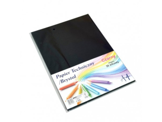 PAPIER TECHNICZNY/BRYSTOL A4 CB-185-UC405 CZARNY 50 ARKUSZY (SZPSH)
