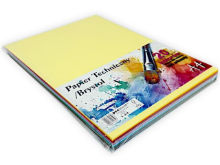 PAPIER TECHNICZNY/BRYSTOL A4 CB-A4-185-20M KOLOROWY 100 ARKUSZY MIX 20 KOLOR�W (SZPSH)