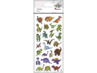 Naklejki wypuk�e mi�kkie dinozaury 25szt.