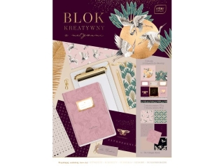 Blok kreatywny A4 z naklejkami INTERDRUK Satin