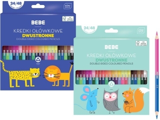 Kredki o��wkowe INTERDRUK BB Kids dwustronne 24/48 FSC