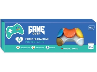 Farby plakatowe INTERDRUK Game Over 12 kolor�w 20ml