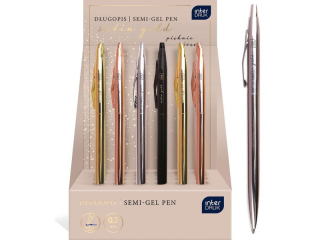 D�ugopis automatyczny INTERDRUK Satin Gold slim 24szt. display