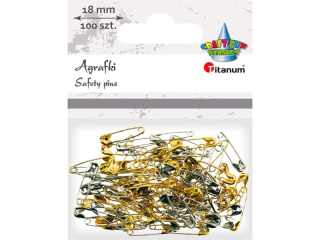 Agrafki metalowe 5x18mm z�ote, srebrne 100szt.